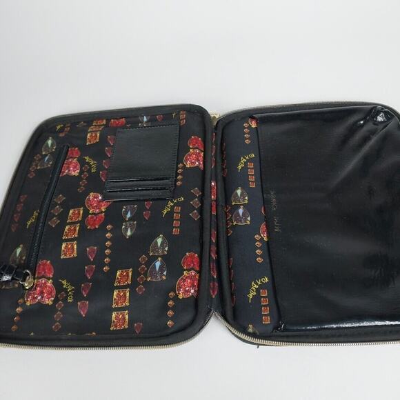 Betsey Johnson Gold Glitter Tablet Sleeve Case Bag Notebook - Picture 2 of 11